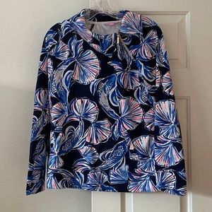 Lily Pulitzer Koi Fish Zip Sweatshirt Size M